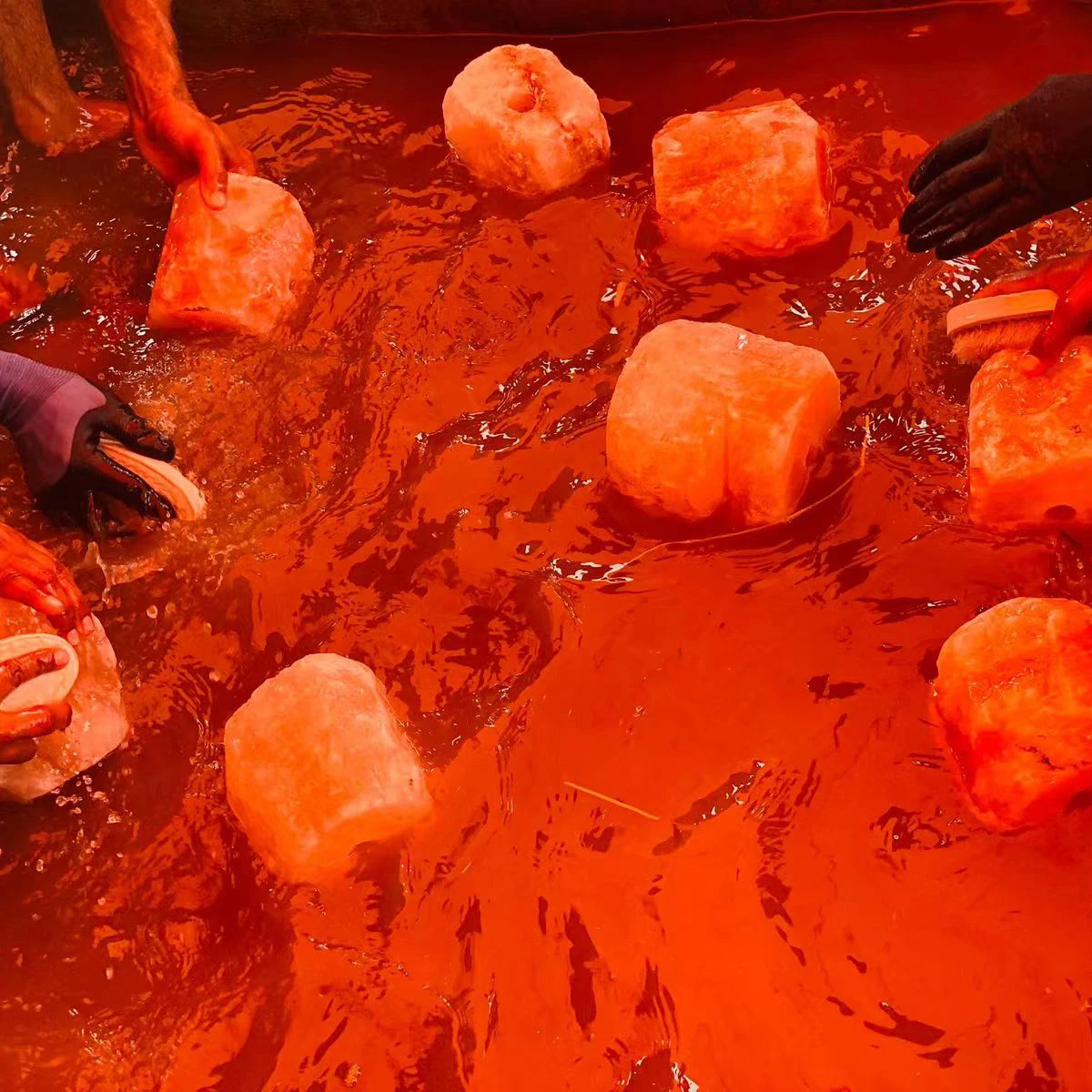 Лошади крупный рогатого скота и живой запас великолепное питание розовая ГИМАЛАЙСКАЯ СОЛЬ лоск круглый блок на веревке