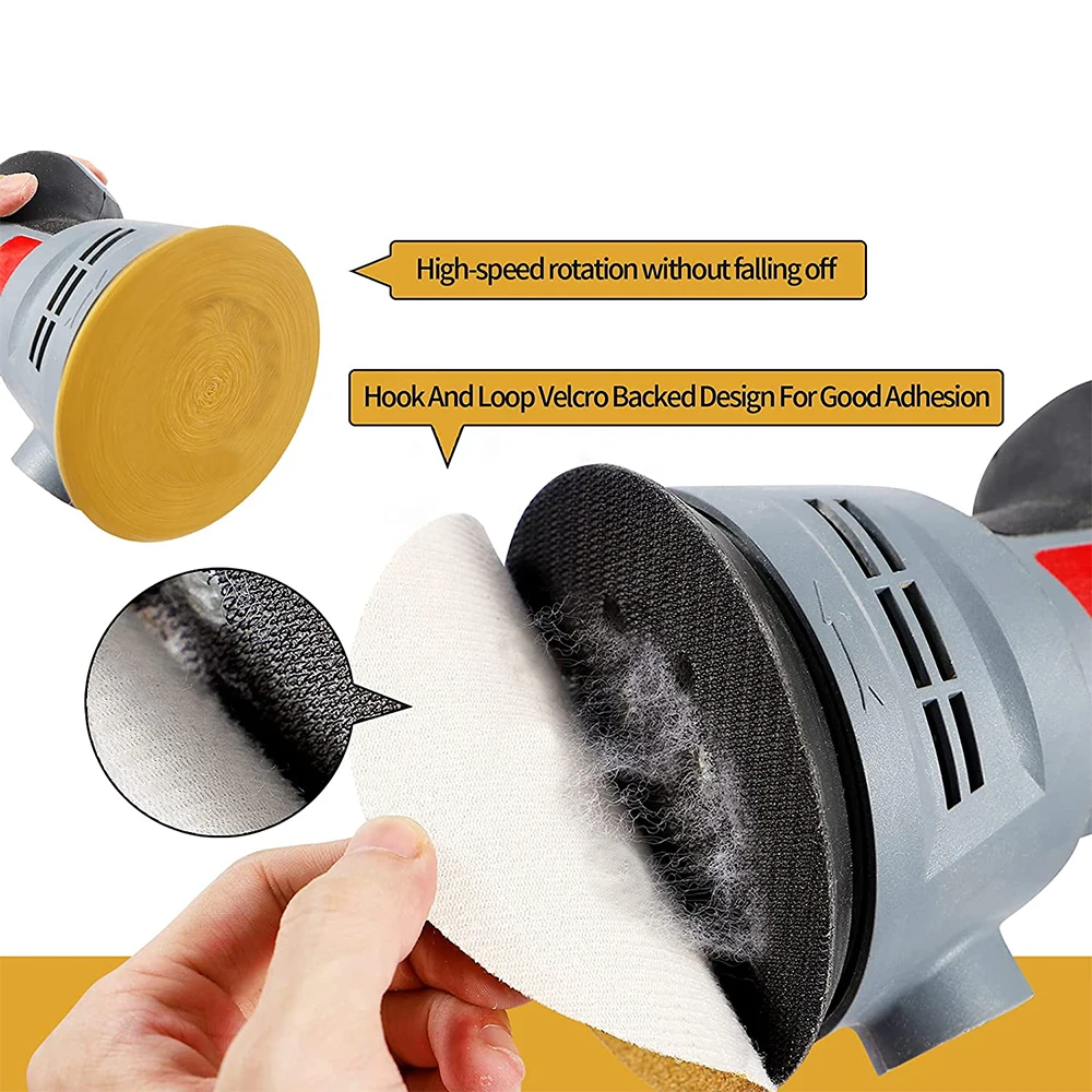 6inch Round Sand Paper Disc Backing Pad for Polishing Car Abrasive Tools Fiber Discs 220mm Disc 3 Holes Sand Disk 150 Mm
