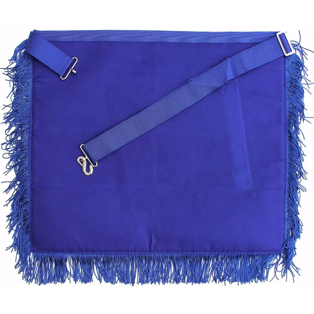Masonic Blue Lodge hand embroidered  Master mason apron with square and compass G in the middle of the logo with best quality