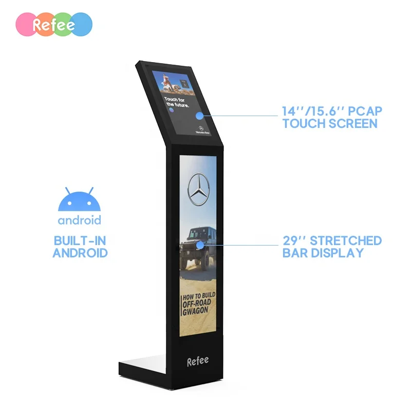 Ultra Wide Stretched Bar TFT LCD Display Monitors Interactive Flat panel Display Multi touch screen