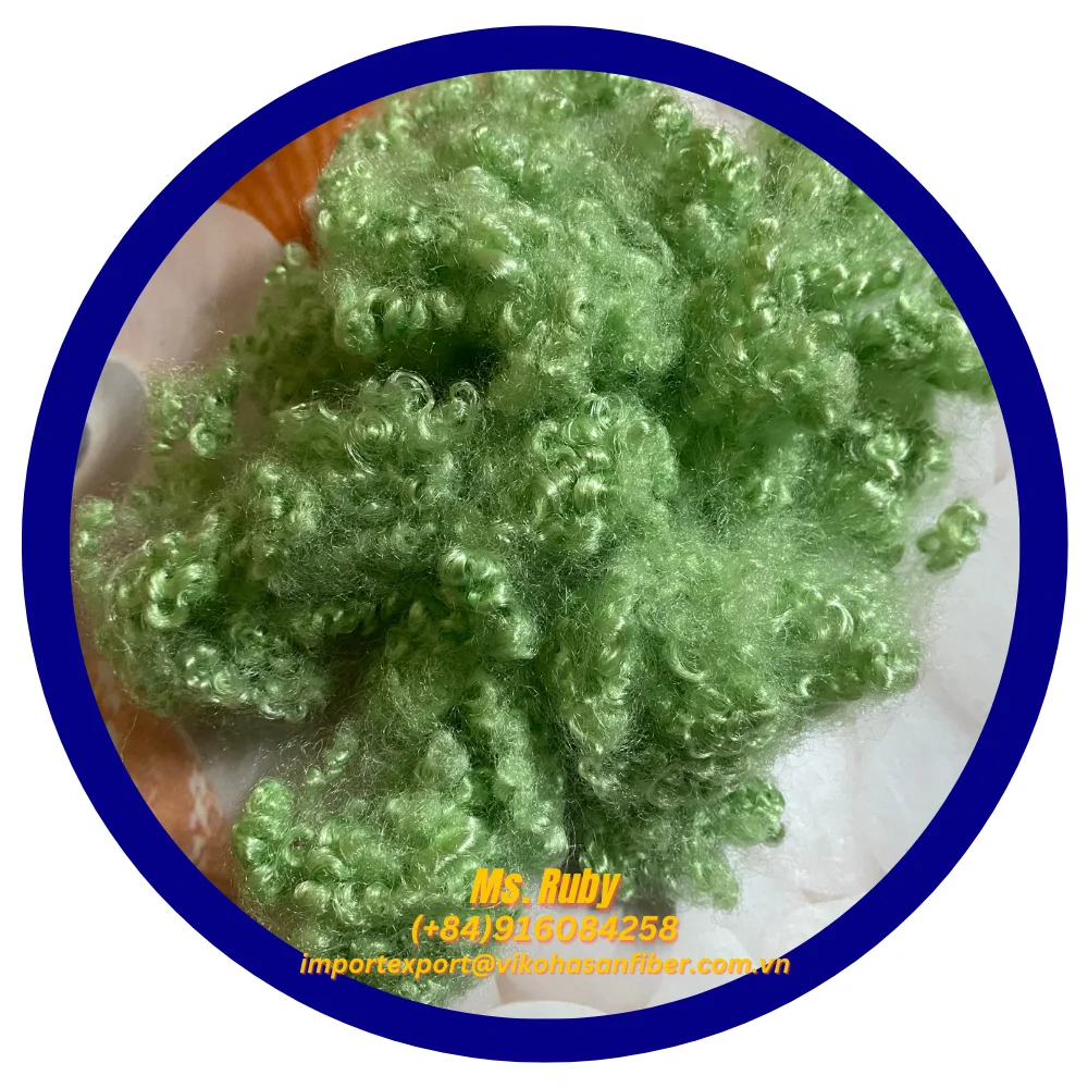 Best Price Recycled Green Grade Polyester Staple Fibres HCS Virgin Raw Pattern Filling Toys Pillow Mattress Automotive Interiors