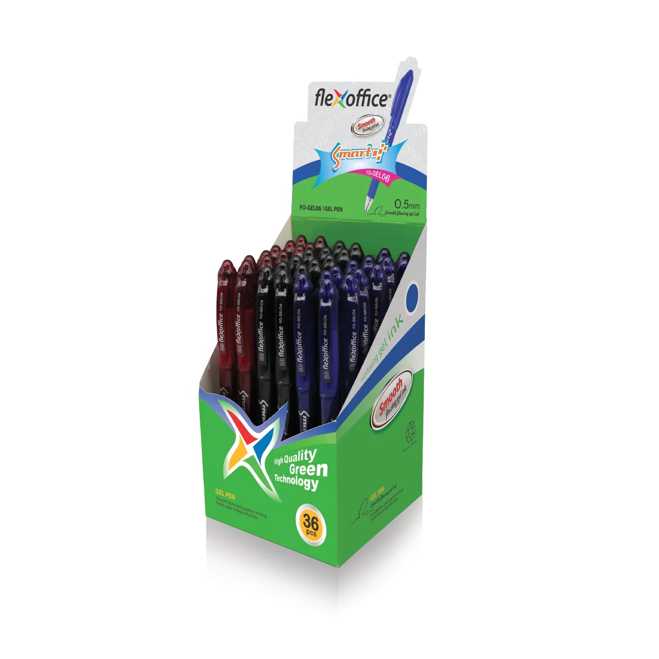 Good Price Wholesale Stylish Classic Red Black Blue Plastic Material Office School Gel-Ink SmartX FO-GEL06 Gel Pen