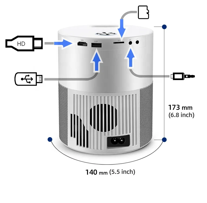 AUN ET40S Projector Full HD 1080P Android 9 Video Projector LED Projector 4k Decoding Mini Beamer for Home Theater Cinema Mobile