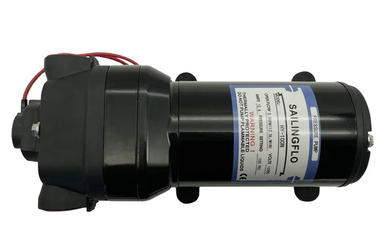 Singflo HY-100N 12V 12.5LPM 3.3GPM 100PSI 6.8bar High flow rate for fresh water diaphragm water pressure pump