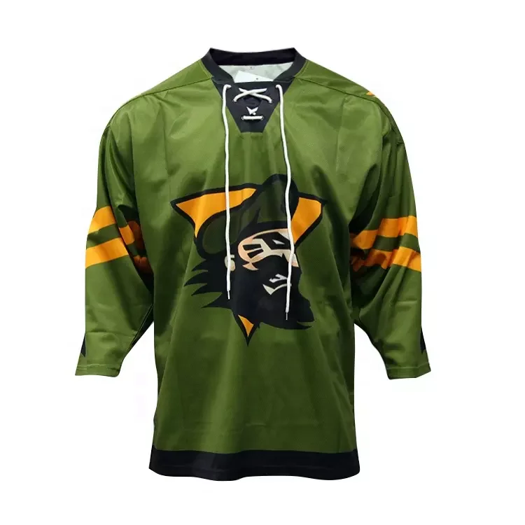 Newest Style Custom Vintage Unisex 100% Polyester Sublimated Ice Hockey Jersey Uniform