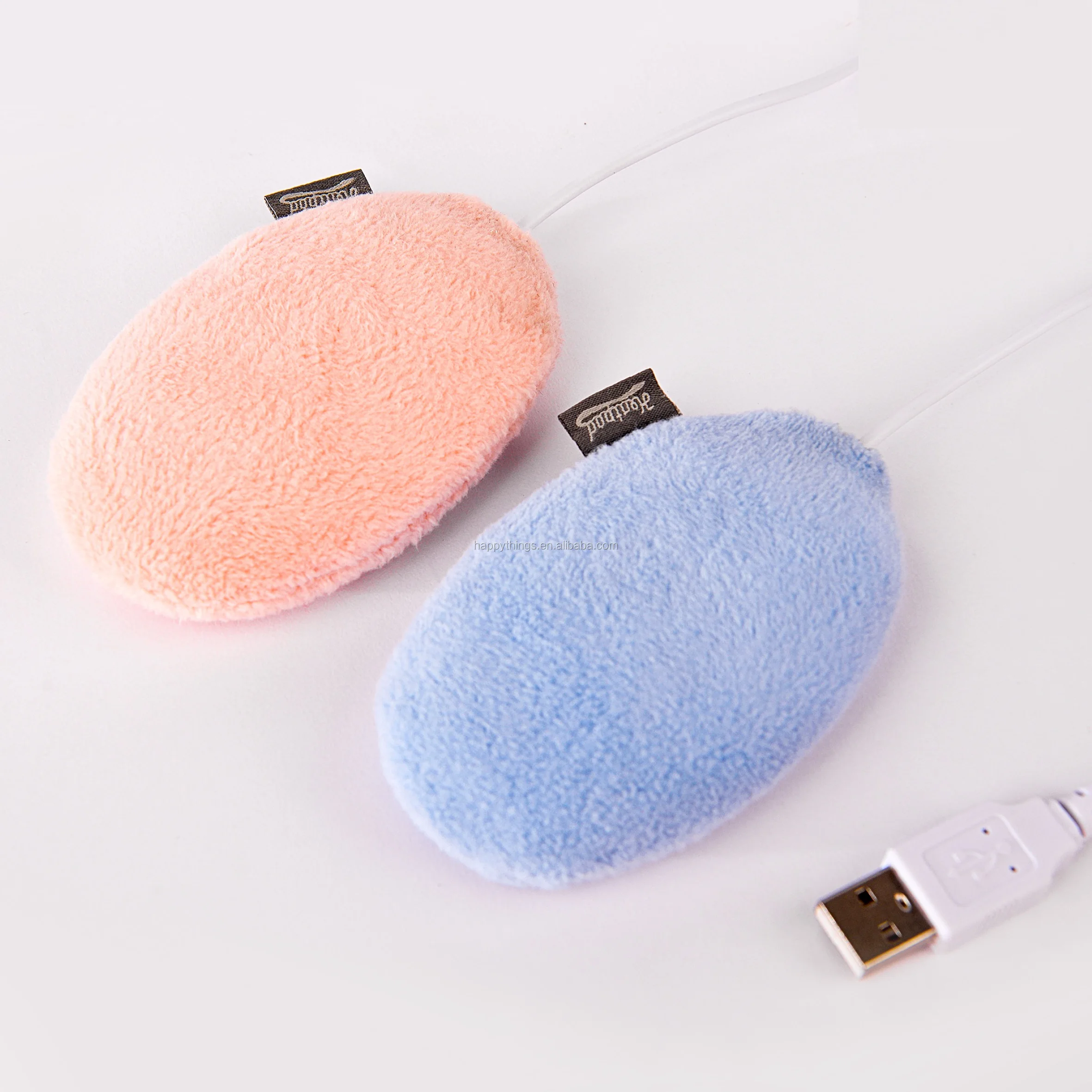Novelty Christmas Gift Winter USB Gadget Handwarmer Muff Plush Cover USB Power Heated Hand Warmer