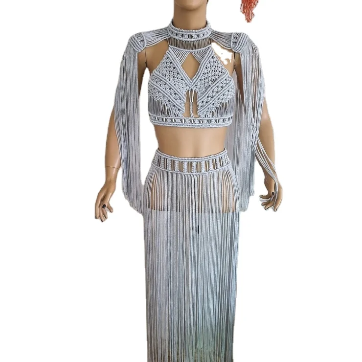 Coachella outfit Rope dress swimwear festival costume  Beach wedding dress Macrame dress festival outfit