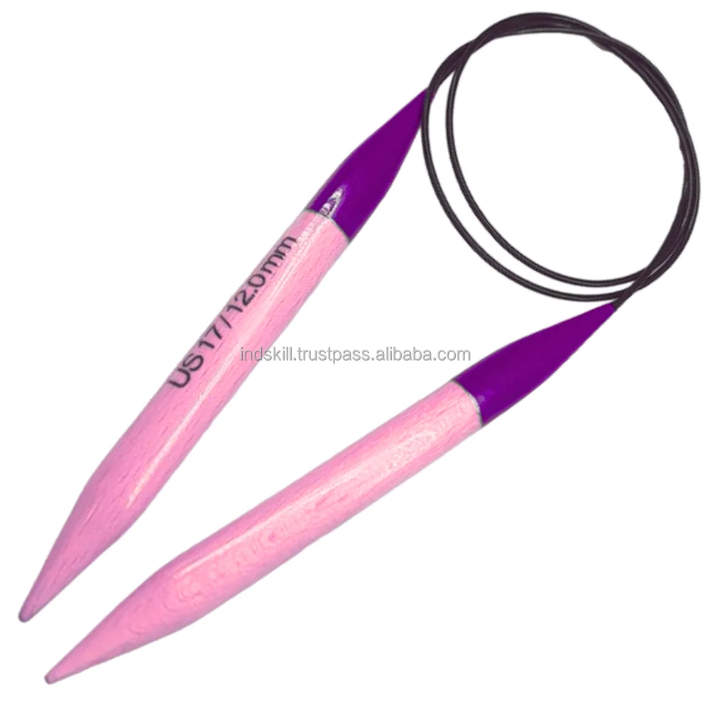 7 or 12 inch color circular knitting needle size US 3, 4, 5, 6, 7, 8, 9, 10, 10.5, 11, 13, 15 17 19 hand made USA Made tubing