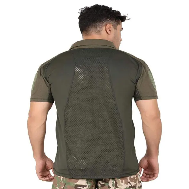Hot Sale Men Tactical Combat T Shirt Custom OEM Manufacturer Short Sleeve T Shirt Camouflage Uniform