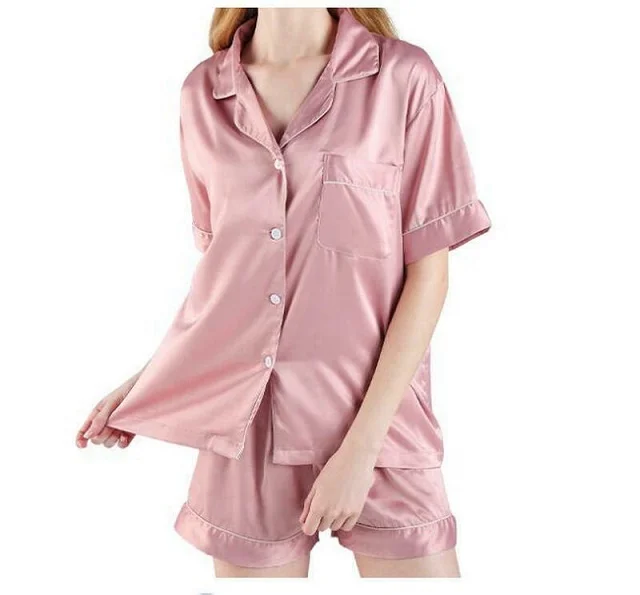 
New 2021 Wholesale Sleepwear Girls Nighty Nightgown Short Satin Nightwear For Women 