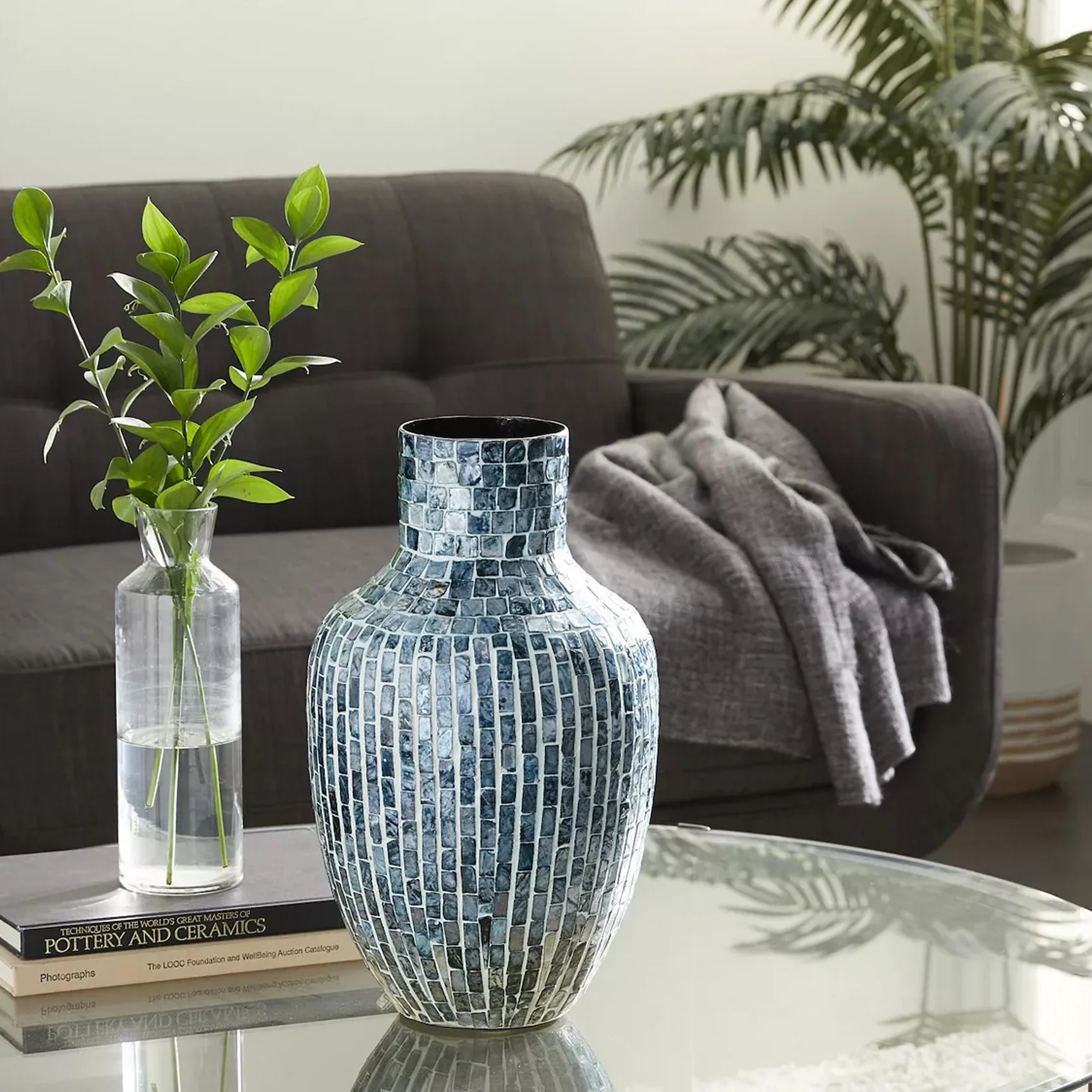 Перламутровая раковина, Цветочный декор, мозаика ручной работы, трещины, ваза, роскошный центральный кусок, банка ремесленников, вьетнамская уникальная ваза