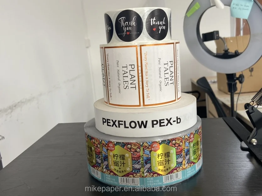 Factory Direct Self Adhesive Thermal Paper Label Sticker Jumbo Rolls for Label Maker Worldwide