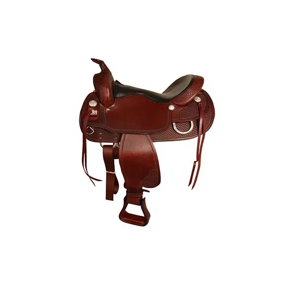 Indian leather western saddle hot look and trendy style genuine leather horse western saddle  Leather Saddlery manufacturers sup