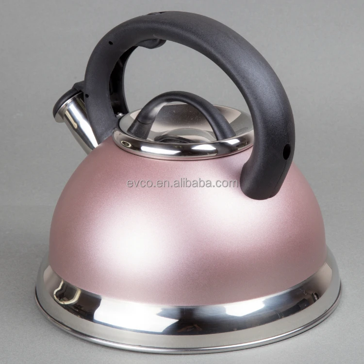 Alexa 3.0 Qt. Stainless Steel Stove Top Whistling Tea Kettle Water Kettle Camp Kettle in Rose Gold Color
