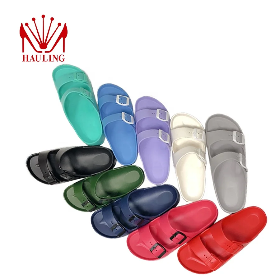HOT EVA Summer Fashion Two Straps Birken Style Sandals Injection Beach Unisex Slipper EVA Foam Sole EVA sandals men
