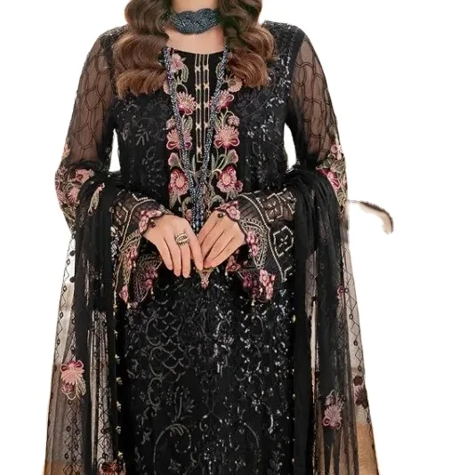 Индийская Пакистанская одежда тяжелая работа SalwarKameezWithDupatta индийский экспортер и поставщик