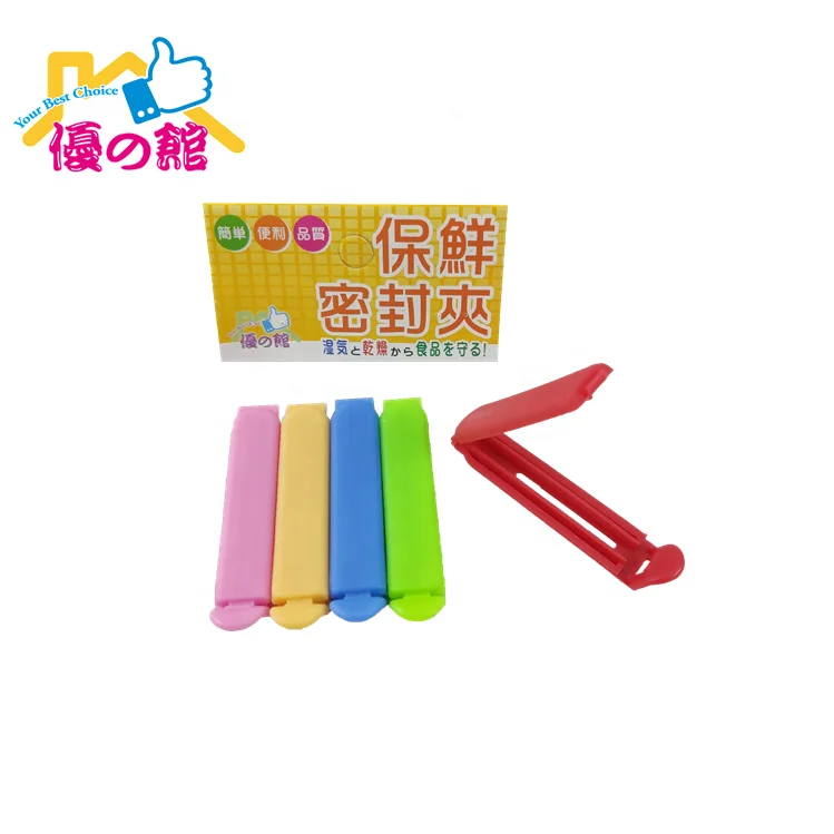 Бытовой пластиковый портативный зажим для закусок