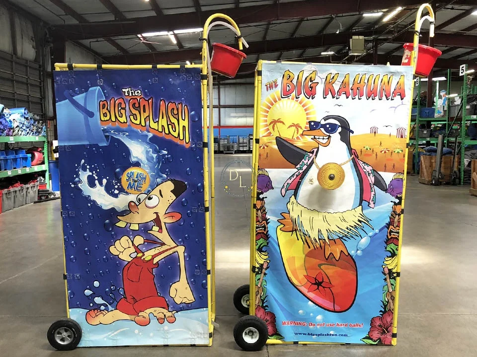 Summer Water Big Splash-tastic Pitch Burst Game Easy Beat Bucket Dunk Tank Hire Wheeled or Bag Version