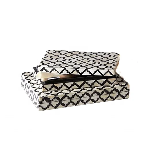 New Best Design Wood Resin Jewelry Boxes 2 Pcs Gifted & Promotion Items Storage Box Best Gift for Birthday by Quality Handicraft