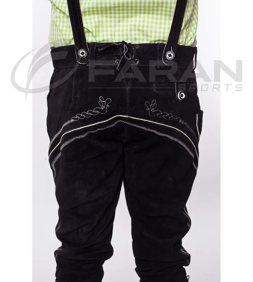 Custom Lederhosen Shorts German Traditional Men Shorts Made In Suede Leather Bavarian Short Pant Trachten Wear