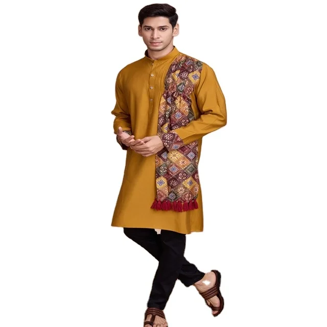 Отличное качество Мужская прямая Длинная Этническая одежда Kurta модная специальная коллекция 2024 Navratri индийская