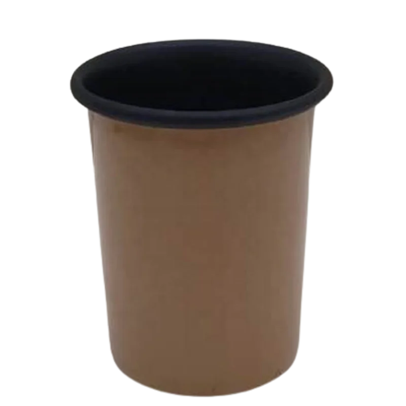 Aluminum Round Desktop Planter Terrazzo White Enamil And Copper Color American Design Indoor Planter For Garden Also Handmade