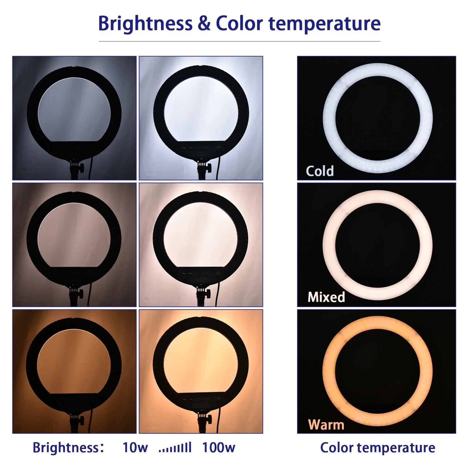 Junnx 14 18 21 inch Custom Ring light led photographic lighting led selfie flash lamp for Live streaming shooting photos