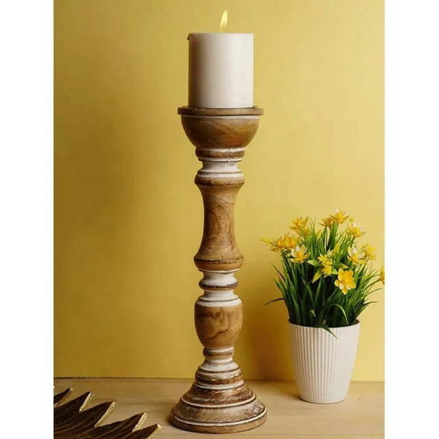 WEDDING CANDLE HOLDER WOODEN CANDLE STAND FOR HOME DECORATION BEST SELLING CANDLE PILLAR HOLDER