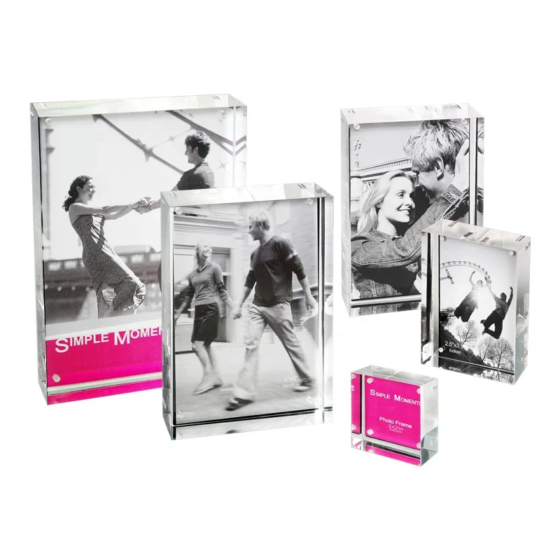 Акриловая магнитная фоторамка с металлической панелью для современного украшения