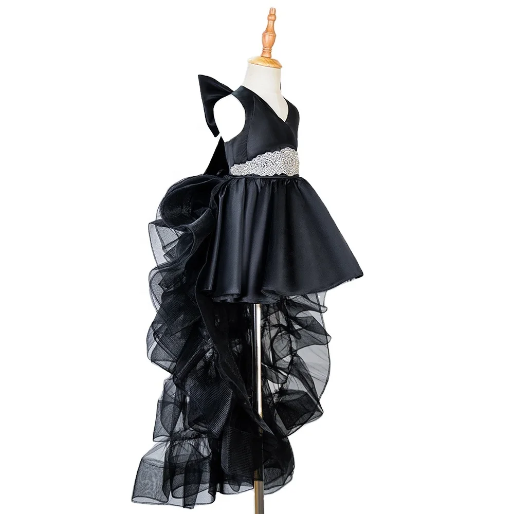 Satin Flower Girl Dress For 7 Years Old Kids Dress For Girls Luxury