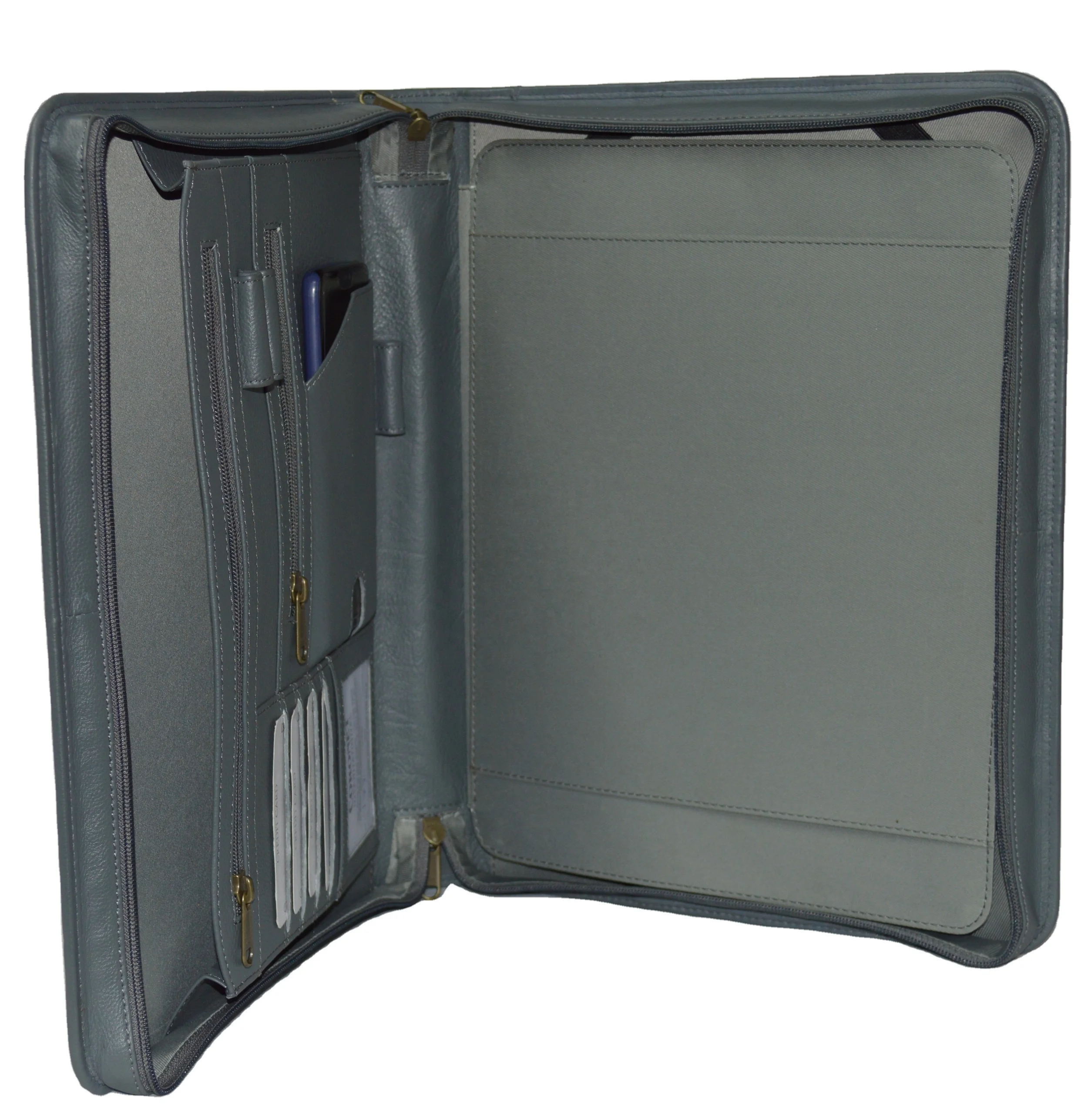 File Folder A4 Multifunction Notepad Ipad Case Card Holder Pen Presentation Folder Best Quality Business , Wholesale Leather