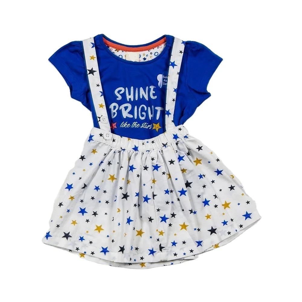 New fashion casual kids frock 100% cotton Wholesale Girls Children Suitable Cotton Frock Designs from bangladesh