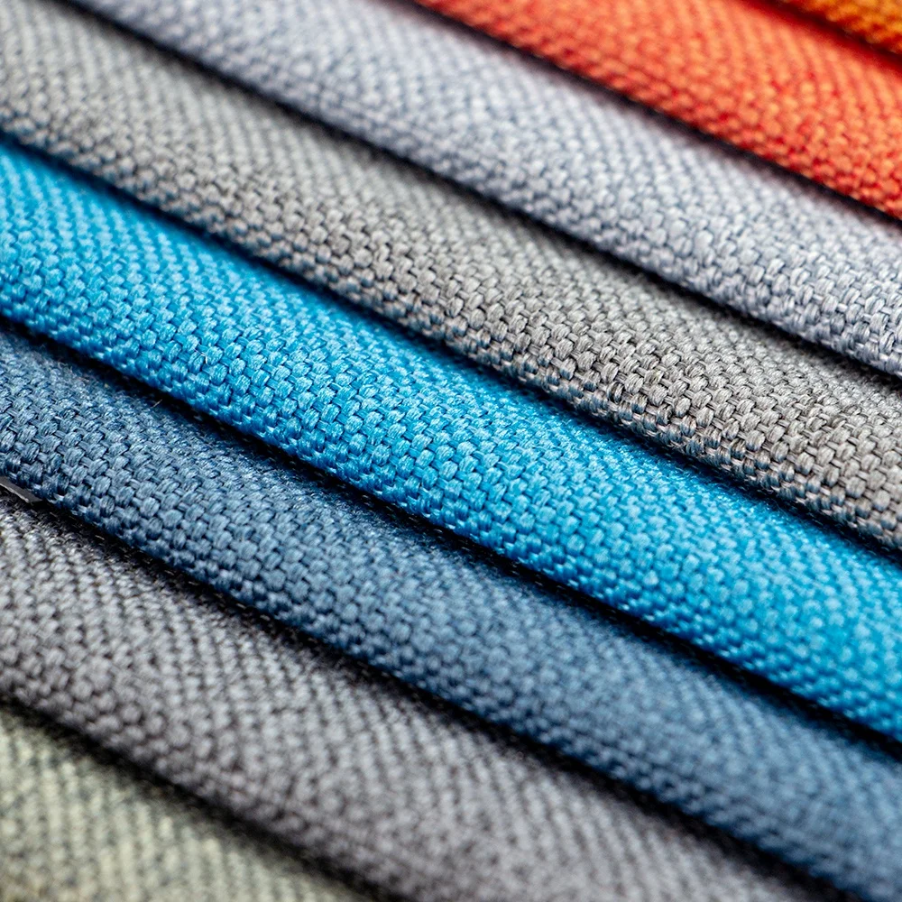 Supplier Wholesale LOW MOQ 1Roll Linen Like Sofa Fabric Imitation Linen Polyester Upholstery Sofa Fabric Fabric for Home Textile