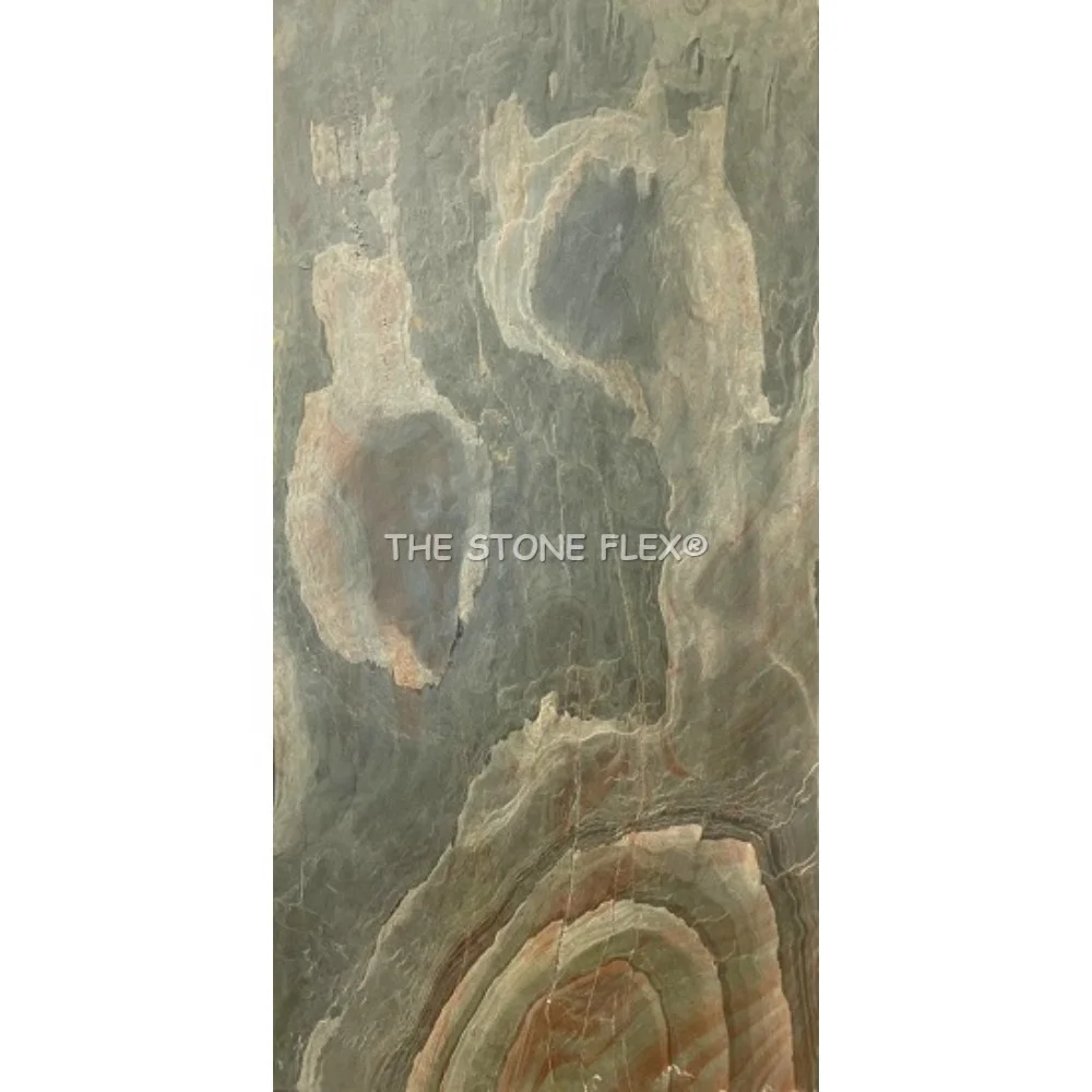 Natural 2MM Interior Ultra Thin Smooth Flexible Multi Pink Natural Stone Veneer Sheet For Home Decor