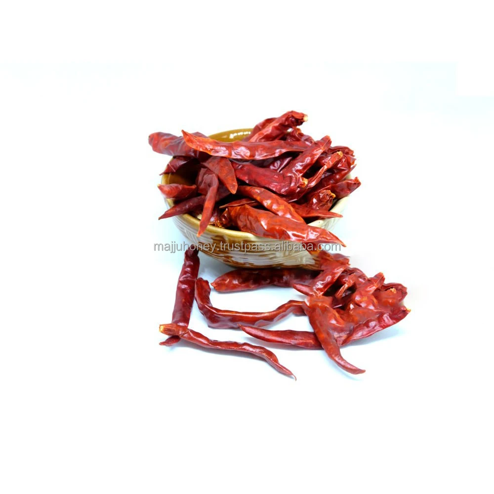 Sannam Red Chilli Stem Cut Dried Hot Chilli with Strong Aroma and Flavor Rich in Vitamin C & Protein Packaged in Bulk Bag