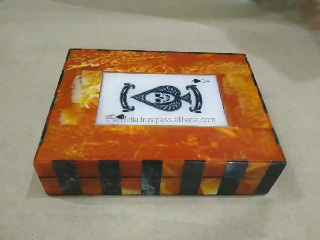 playing Cards High quality handmade Wood Resin playing card box