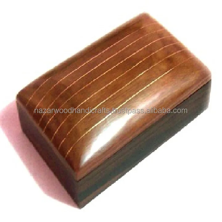 Антикварная деревянная мини-коробка SHEESHAM коробка с новым мини-коробочкой и латунной инкрустацией