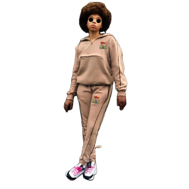 2022 Winter tracksuits men plain sweat suit heavy weight cotton sweatsuit fleece tracksuit set for men hip hop tracksuit