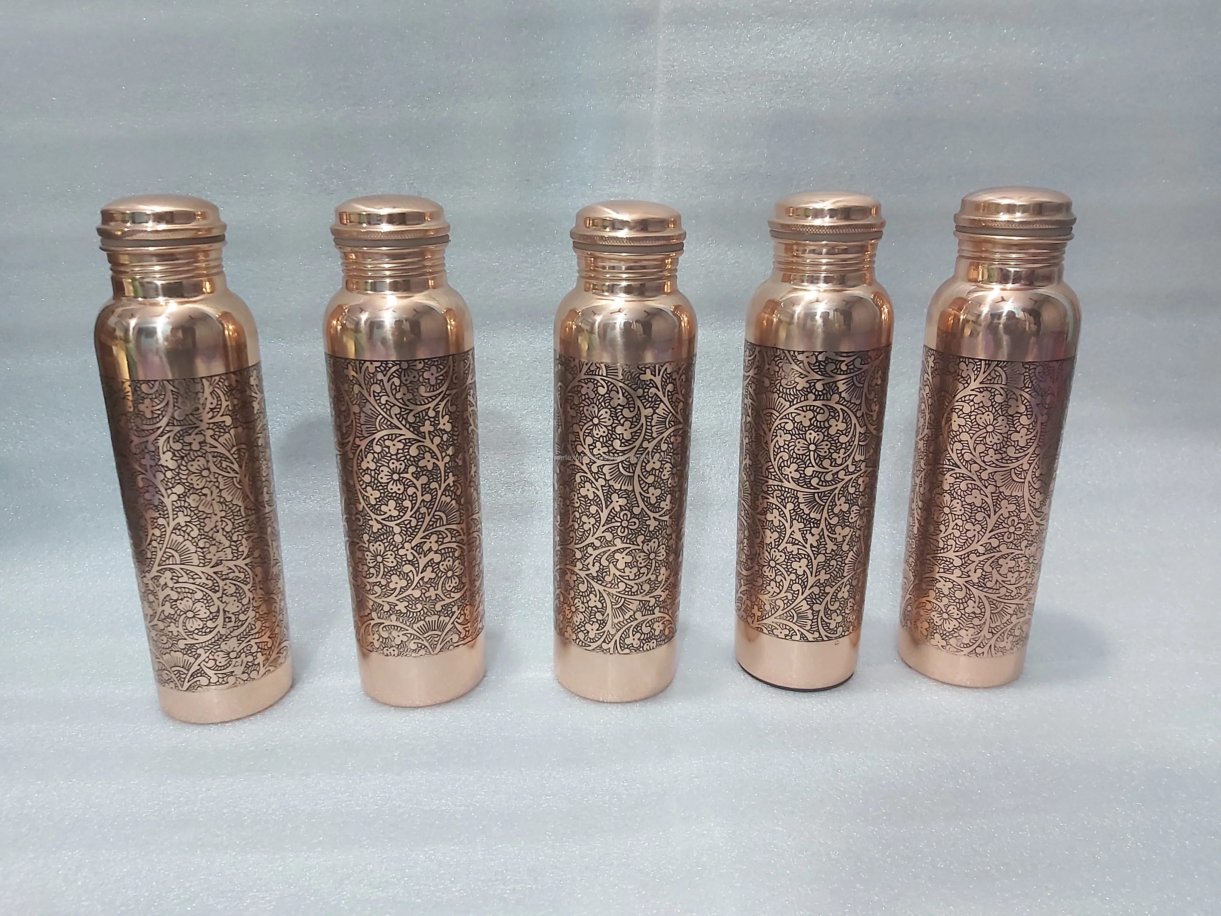 High Quality Pure Copper Water Bottle available in Different Styles with Premium Packaging