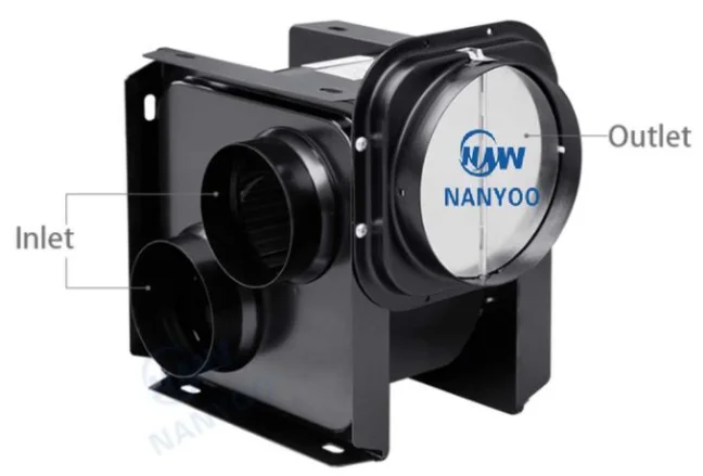 NANYOO  The most economical silent split pipe fan metal housing 40W 42dB