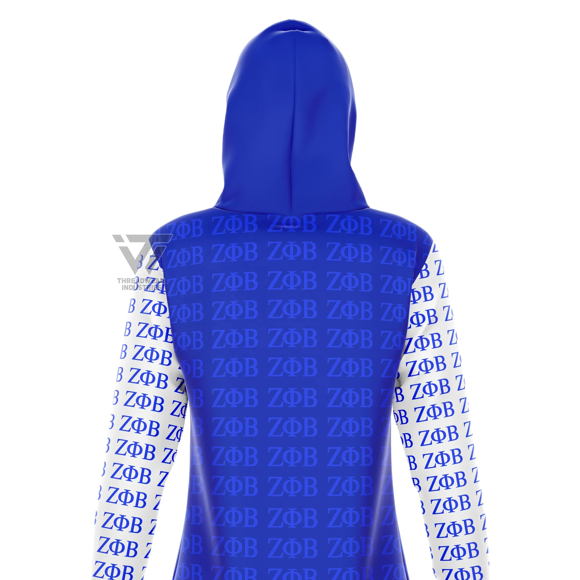 Custom Zeta Phi Beta Sorority Sublimated Hoodie Dress