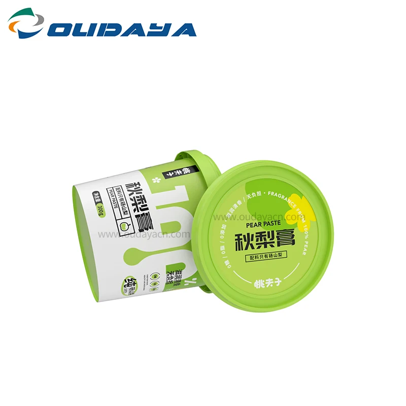 Wholesale IML PP 1l 2.5l 3l 5l plastic biscuit cookie container bucket tub with handle