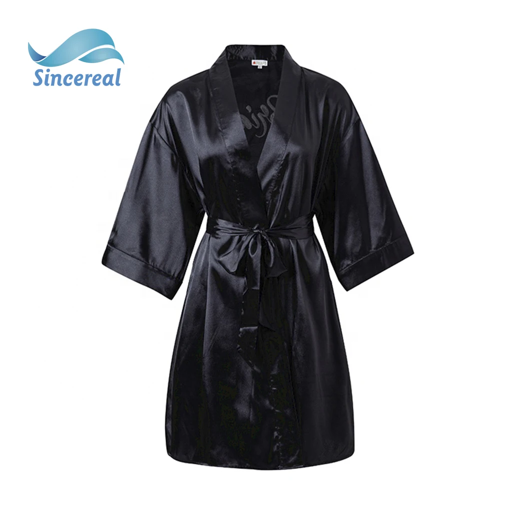 Personalized Satin silk Bride party Robe women custom wedding date bride kimono Peignoir bridesmaid bridal robes