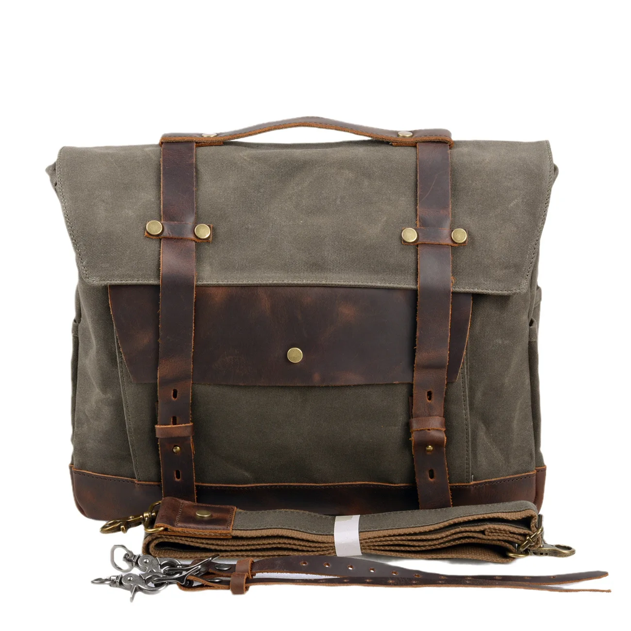 Durable Wax Canvas Motorcycle Bag Offering Retro Style With Side Storage And Rain Protection Perfect For Bike Touring