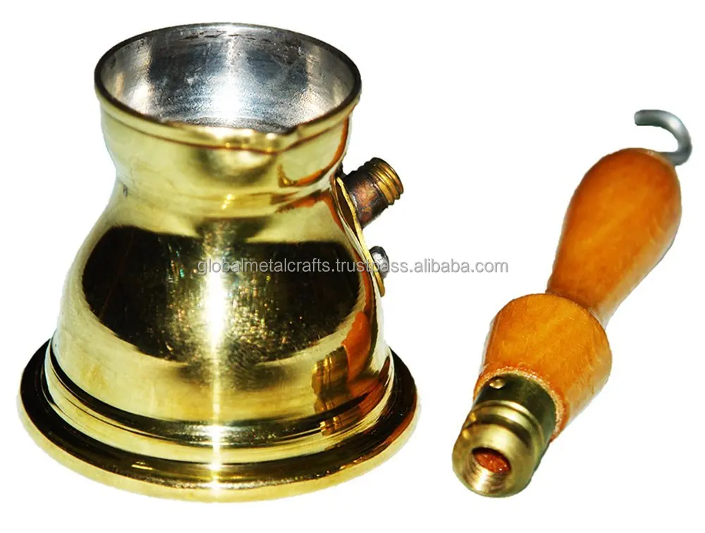 Handmade Ottoman Brass/Copper Cezve Turkish Coffee Pot Glass Set Classic Greek Arabic Coffee Maker Handle Jezve Ibrik Briki