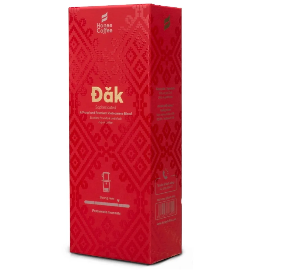 Vietnam Dak Red Ground Coffee good price and quality with Honee Coffee brand made in Viet Nam