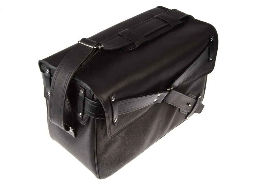 Shockproof High Quality Premium Leather Black Photography Camera Case Classic Camera Bag With Strap Closure Eye To Carry