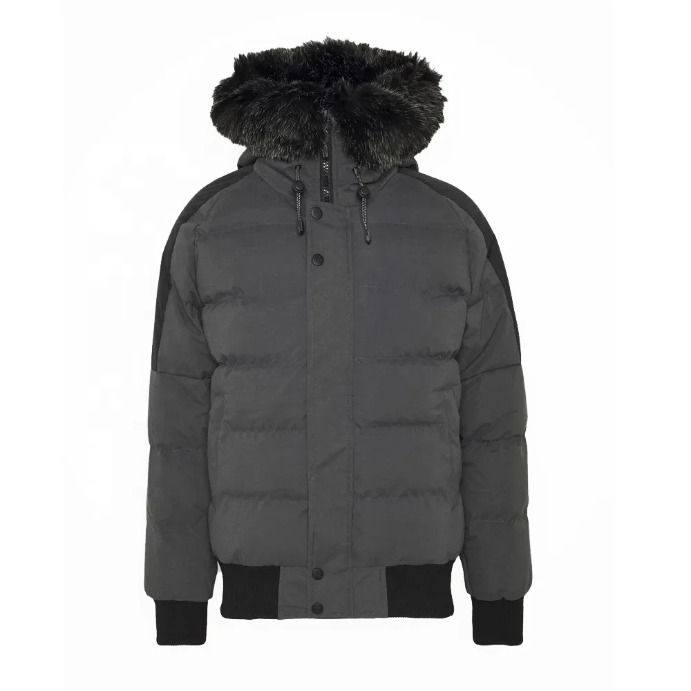 Pakistani Manufacturer Men Quilted Bubble Jackets Turn Down Collar Long Sleeve Waterproof Jacket For Sale