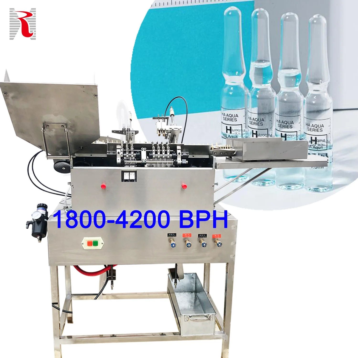 LSAG-2 cosmetic hyaluronic acid 2ml small ampule filler glass ampoule filling and sealing machine