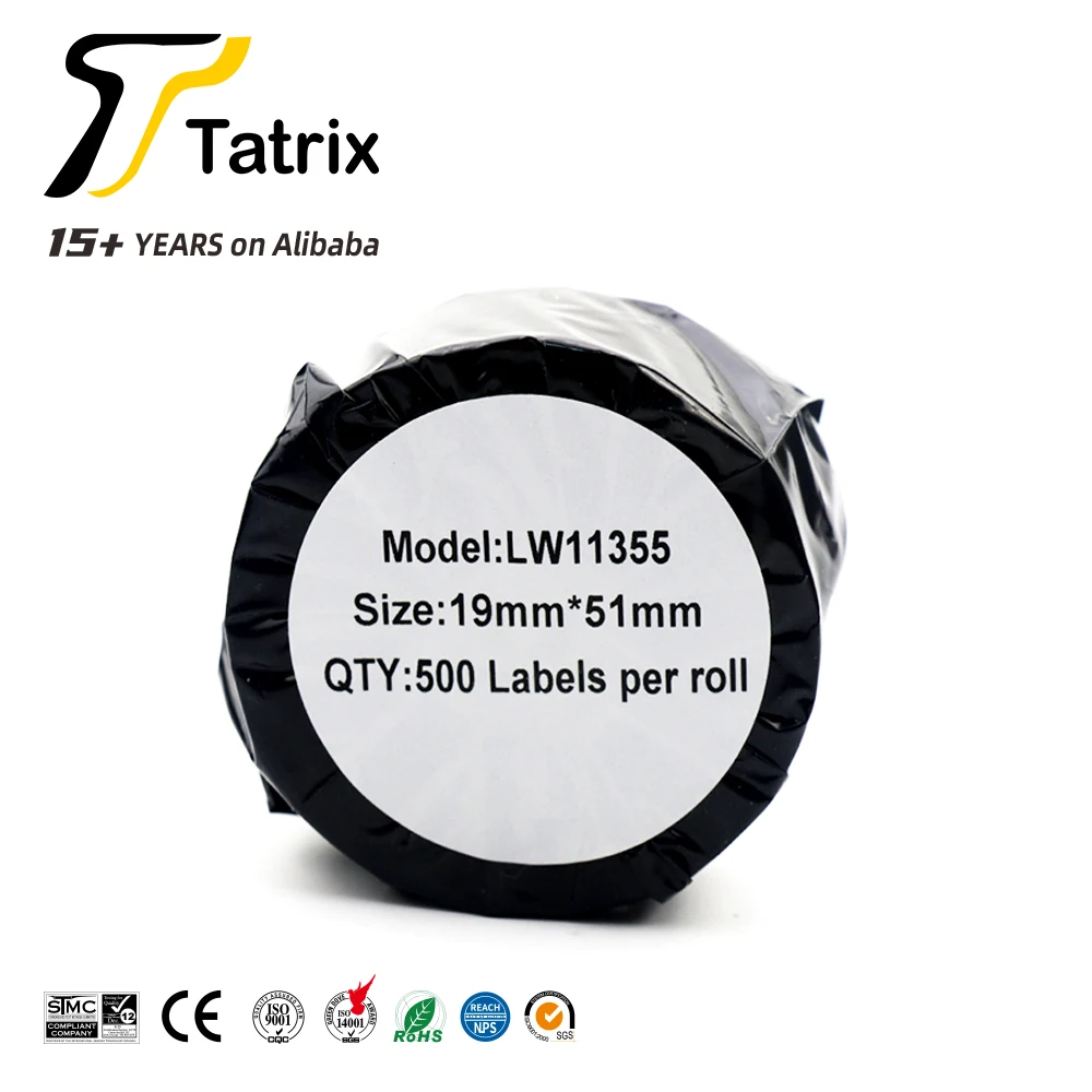 Tatrix 11355 LW-11355 LW11355 черная и белая Этикетка термопринтер штрих-код наклейка Адрес для Dymo LW450 Turbo